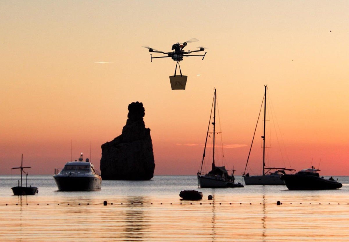 Primeros drones delivery a yates en Ibiza — Diario El Canal